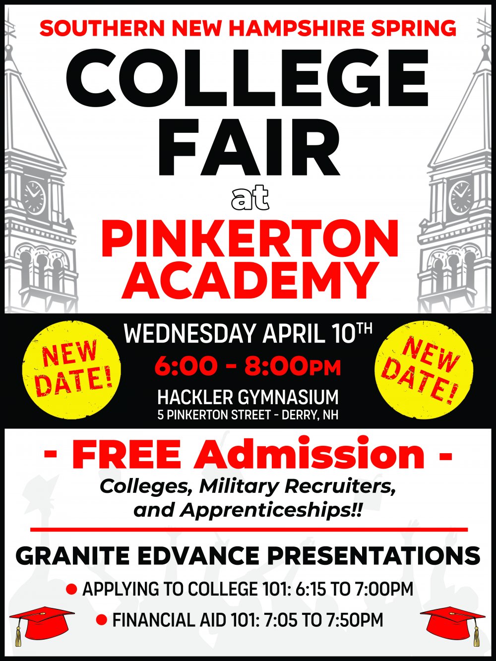 Spring College Fair Rescheduled Pinkerton Academy