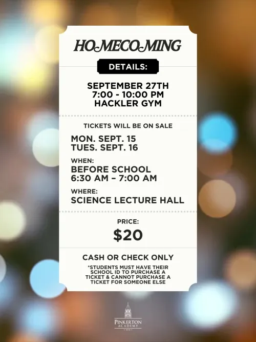 Homecoming Ticket Sales