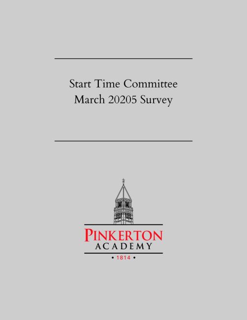 Start Time Survey March 2025