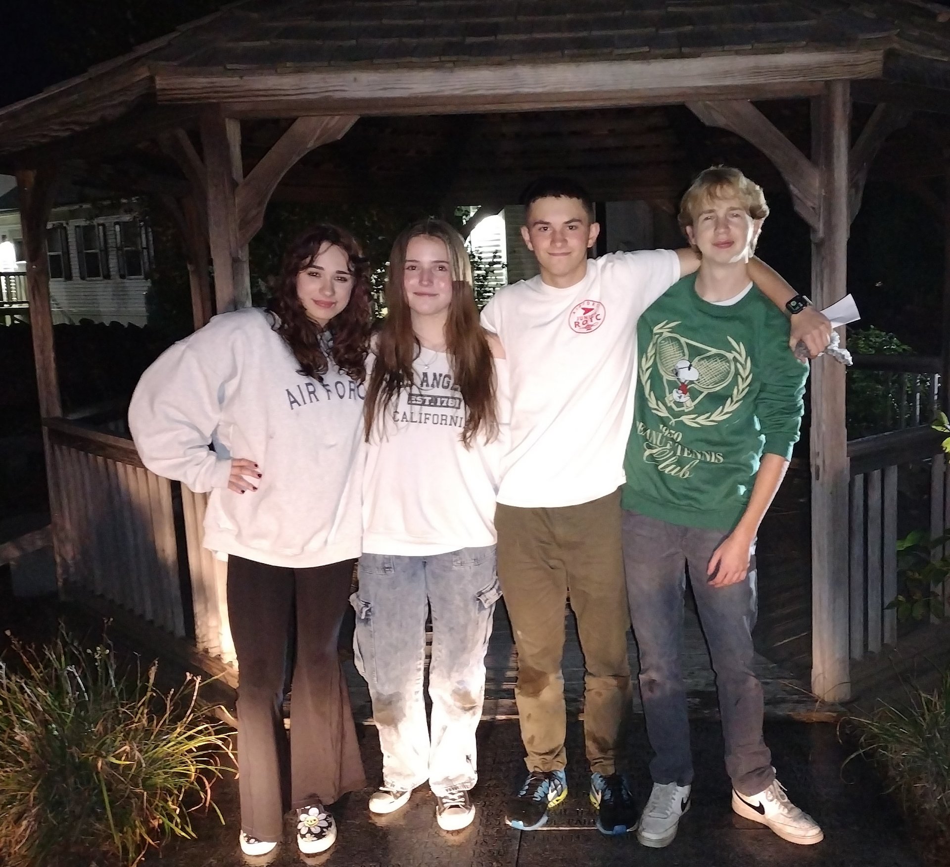Junior Historians and Air Force Junior ROTC Clean Memorial Garden Stones