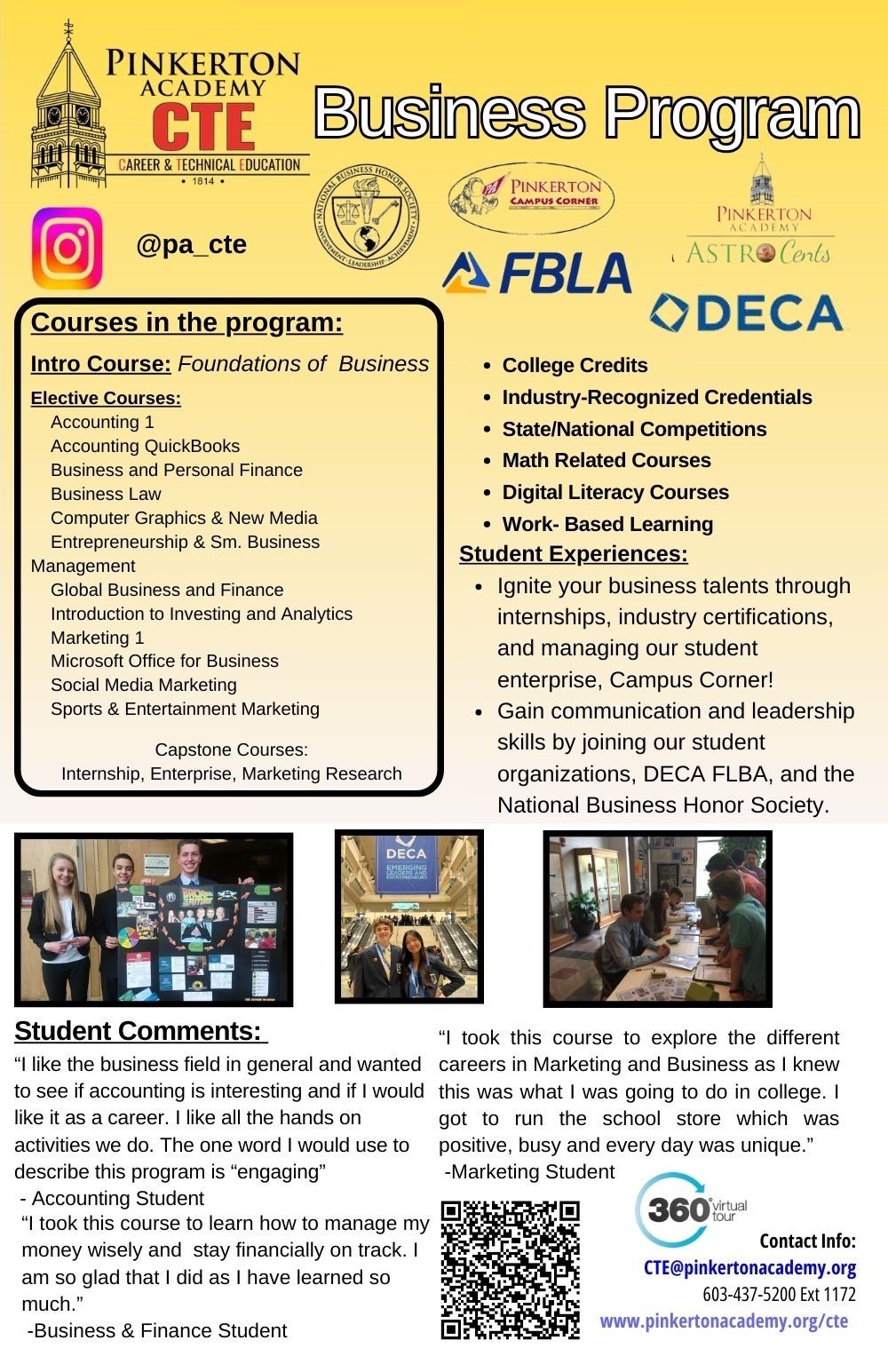 Career & Technical Education Programs Pinkerton Academy Pinkerton