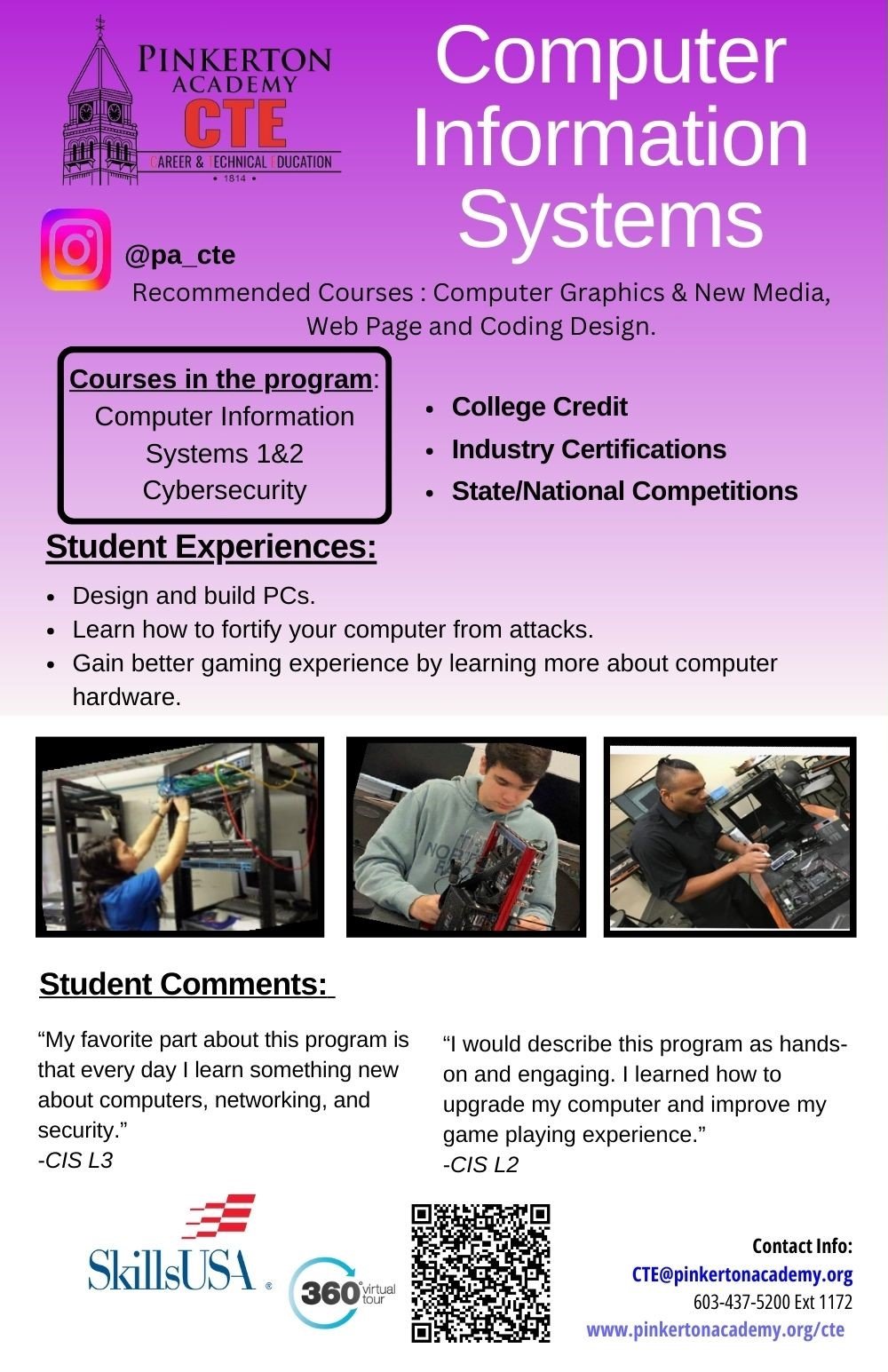 Career & Technical Education Programs Pinkerton Academy Pinkerton