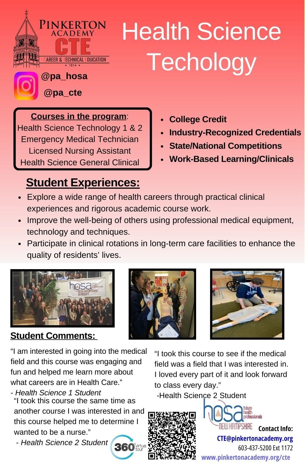 Career & Technical Education Programs Pinkerton Academy Pinkerton