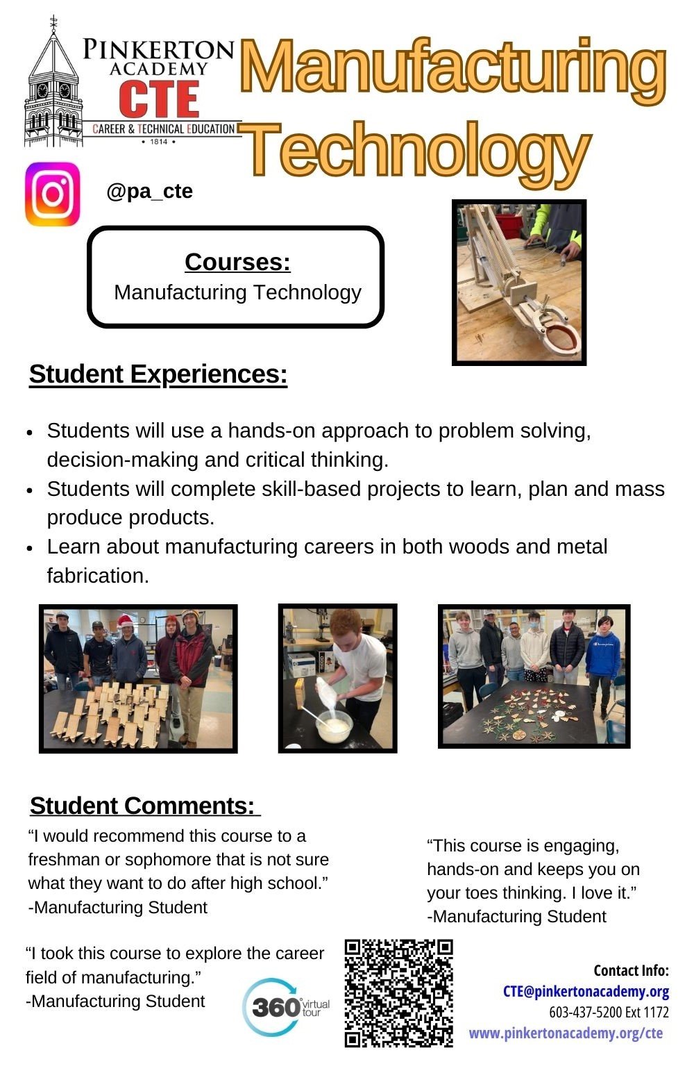 Career & Technical Education Programs Pinkerton Academy Pinkerton